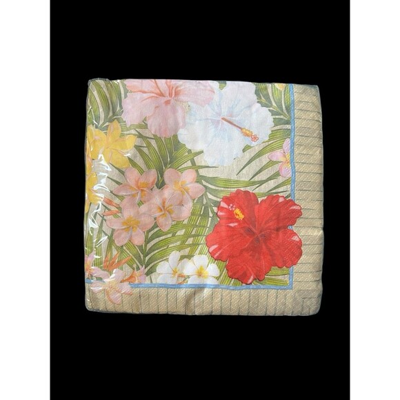 Luau Paper Luncheon Napkins 20 ct NEW Flowers Hibiscus Converting Inc 2006 - Picture 1 of 4